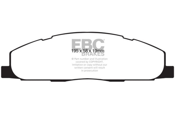 For Ram 3500 2011-2018 EBC DP41848R Yellowstuff Rear Brake Pads DP41848R