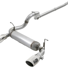 aFe Rebel Series 2.5in 409 SS Cat-Back Exhaust w/ Polished Tips 18-19 Jeep Wrangler (JL) V6 3.6L 49-48076-P