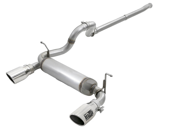 aFe Rebel Series 2.5in 409 SS Cat-Back Exhaust w/ Polished Tips 18-19 Jeep Wrangler (JL) V6 3.6L 49-48076-P