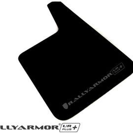 Rally Armor Universal Fit (No Hardware) UR Plus Black UR Mud Flap w/ Grey Logo MF20-URP-BLK/GY