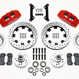 Wilwood Dynapro 6 Front Hub Kit 12.19in Drilled Red 70-78 Camaro 140-10738-DR