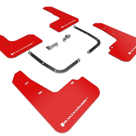 Rally Armor UR Red Mud Flaps w/ White Logo for 2019+ Veloster Turbo, 2.0L MF58-UR-RD/WH