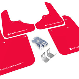 Rally Armor UR Red Mud Flaps w/ White Logo for 1993-2001 Subaru Impreza MF2-UR-RD/WH