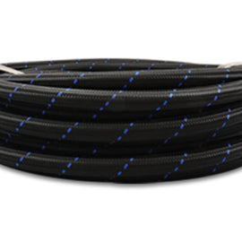 Vibrant -12 AN Two-Tone Black/Blue Nylon Braided Flex Hose (10 foot roll) 11972B