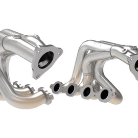 aFe Twisted 304SS Header 2020 Chevy Corvette (C8) 6.2L V8 - Brushed 48-34148-H