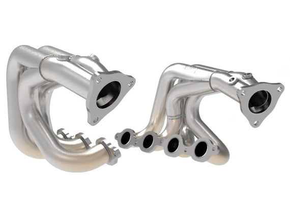 aFe Twisted 304SS Header 2020 Chevy Corvette (C8) 6.2L V8 - Brushed 48-34148-H