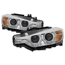 Spyder 12-14 BMW F30 3 Series 4DR Projector Headlights - LED DRL - Chrome (PRO-YD-BMWF3012-DRL-C) 5084354
