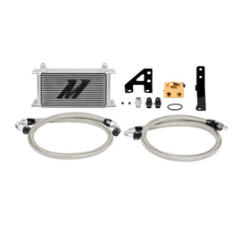 Mishimoto Thermostatic Oil Cooler Kit Silver for 15-18 STI/Ford Mustang 18-21 GT MMOC-STI-15T