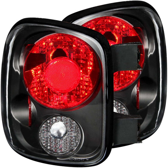 Anzo USA Euro Taillights Black for GM Silverado/Sierra 1500/2500 1999-2004 211028