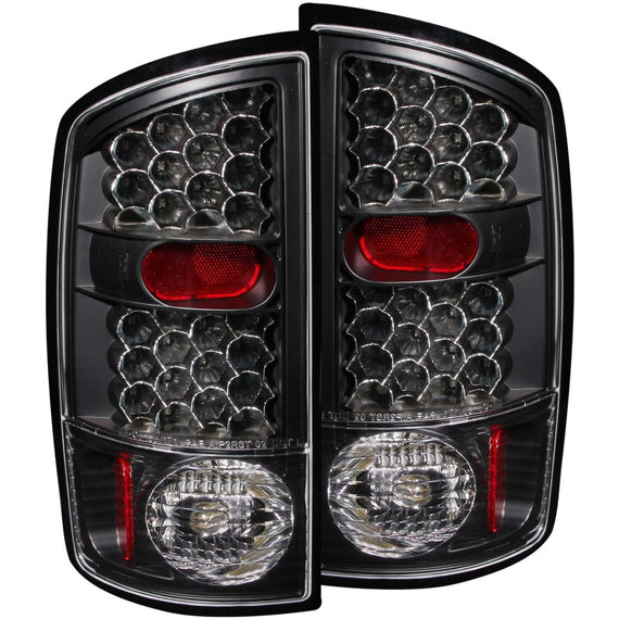 Anzo 311018 Clear Lens Black LED Tail Lights for 02-06 Dodge Ram 1500/2500/3500 311018