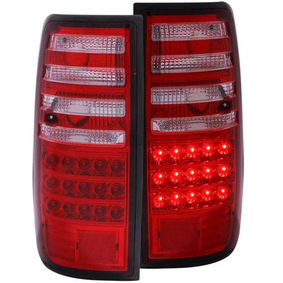 Anzo 311095 Red Clear Lens Led Tail Lights for 91-97 Toyota Land Cruiser 2-Pair 311095
