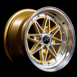 JNC 002 Gold Machined Face 15x8 4x100 +25 Wheel/Rim 18510066566