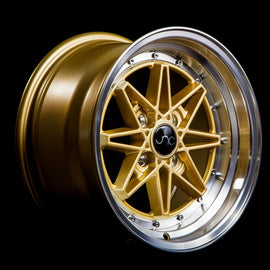 JNC 002 Gold Machined Lip 15x8 4x100 +25 Wheel/Rim 18510072838