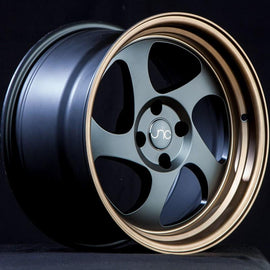 JNC 034 Matte Black Bronze Lip 16x9 4x100 +20 Wheel/Rim 23611187782