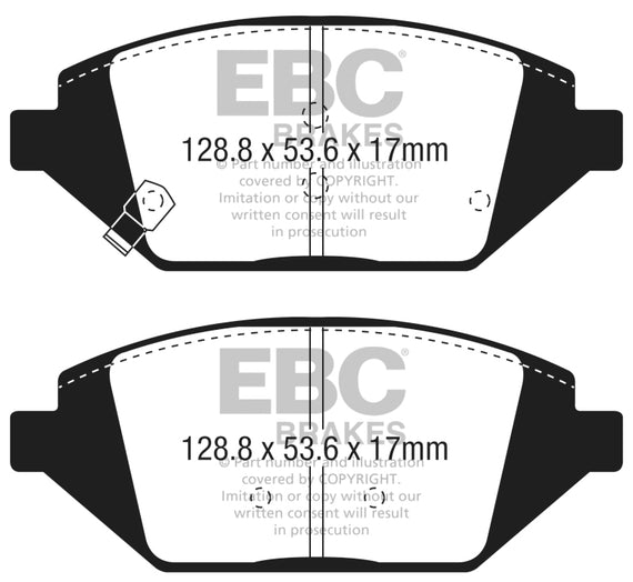 EBC 2016+ Chevrolet Spark Ultimax2 Front Brake Pads UD1864
