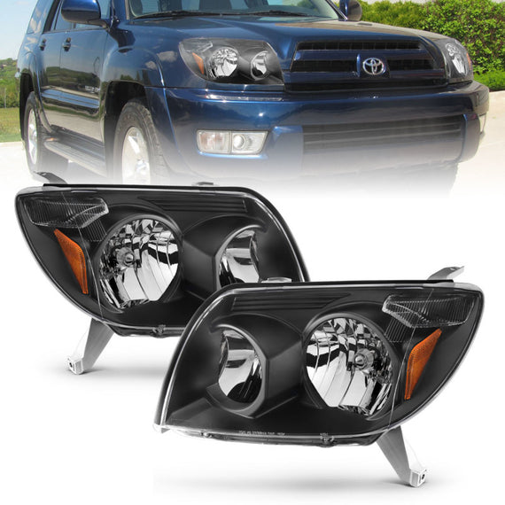 ANZO for 2003-2005 Toyota 4Runner Crystal Headlights Black - anz111394 111394