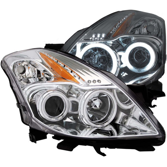 ANZO 2008-2009 Nissan Altima (2 Door ONLY) Projector Headlights w/ Halo Chrome (CCFL) 121396