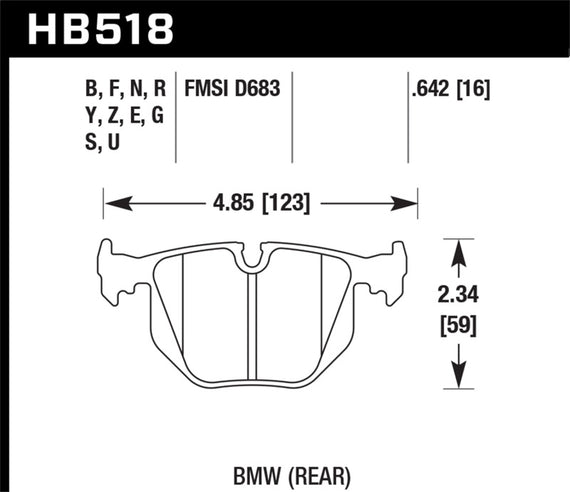 Hawk DTC-70 Disc Brake Pads - HB518U.642 HB518U.642
