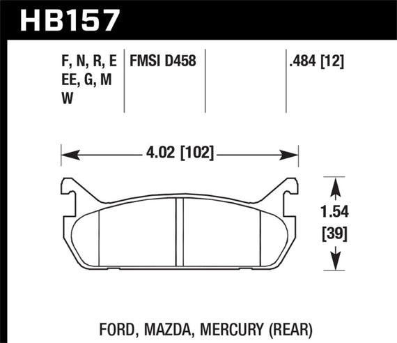 Hawk DTC-60 Disc Brake Pads - HB157G.484 HB157G.484