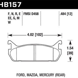 Hawk HP Plus Disc Brake Pads - HB157N.484 HB157N.484