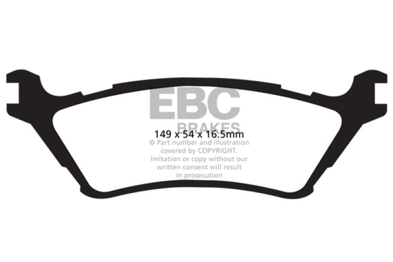 EBC Extra Duty Rear Brake Pads for 15+ Ford F150 2.7 Twin Turbo (2WD) ED91891