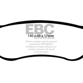 EBC 95-97 Ford Crown Victoria 4.6 (Phenolic Pistons) Redstuff Rear Brake Pads DP31626C