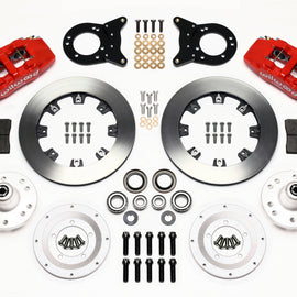 Wilwood Dynapro 6 Front Hub Kit 12.19in Red 1970-1973 Mustang Disc & Drum Spindle 140-12945-R