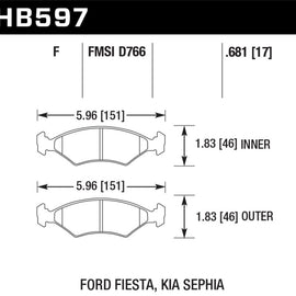 Hawk HPS Street Brake Pads HB597F.681