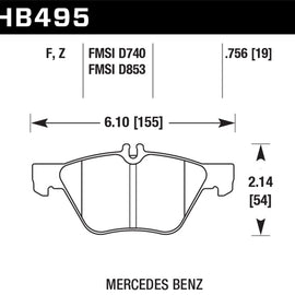 Hawk Performance Ceramic Street Brake Pads HB495Z.756