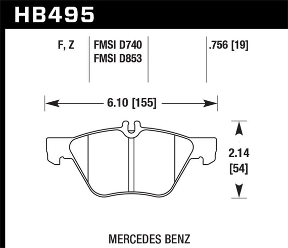 Hawk Performance Ceramic Street Brake Pads HB495Z.756