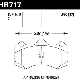 Hawk HP Plus AP Racing Brake Pads HB717N.660