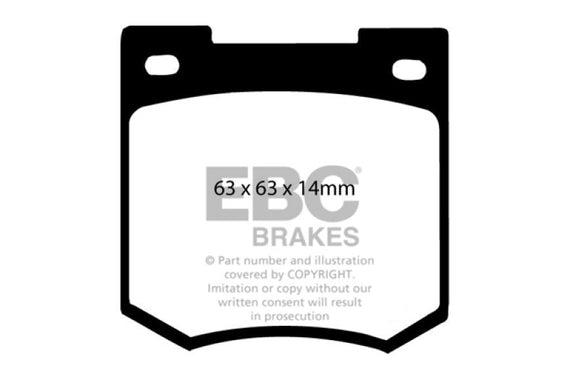 EBC 67-70 Ford Cortina 1.6 Yellowstuff Front Brake Pads DP4106R