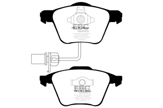 EBC DP21495 GREENSTUFF STREET ORGANIC BRAKE PADS - FRONT DP21495