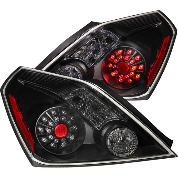 Anzo 321194 Black Clear Lens L.E.D. Bulb Tail Lights for 08-13 Altima 2 Door 321194