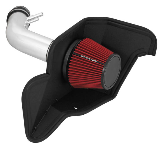 Spectre 15-16 Ford Mustang V6-3.7L F/I Air Intake Kit - Polished w/Red Filter 9041
