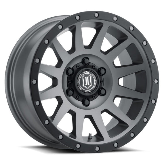 ICON Compression 17x8.5 6x5.5 25mm Offset 5.75in BS 93.1mm Bore Titanium Wheel 2017858357TT