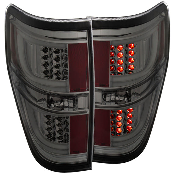 Anzo USA Chrome LED Tail Light Set-Smoke Lens, Ford F-150; 311258 311258