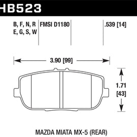 Hawk HPS Disc Brake Pads - HB523F.539 HB523F.539