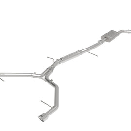 aFe 17-19 Audi A4 (B9) MACH Force-Xp 3in to 2.5in 304 SS Cat-Back Exhaust System-Dual Polished Tips 49-36420-P