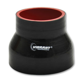 Vibrant 4 Ply Reinforced Silicone Transition Connector - 2.5in I.D. x 2.75in I.D. x 3in long (BLACK) 2771