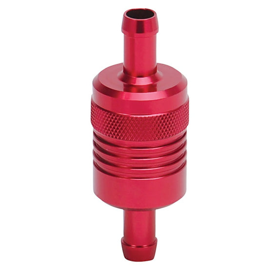 Russell Performance Red Street Fuel Filter (3in Length 1-1/8in diameter 3/8in inlet/outlet) 645130