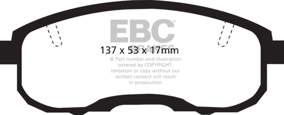 EBC 95-99 Infiniti I30 3.0 Redstuff Front Brake Pads DP31752C