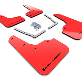 Rally Armor 16-21 Honda Civic Si Red UR Mud Flap w/Black Logo MF50-UR-RD/BLK