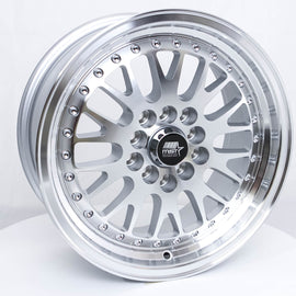 MST MT10 15X7.0 5x100/5x114.3 20 73.1 Silver w/Machined Face Wheel/Rim 10-5717-20-SILF