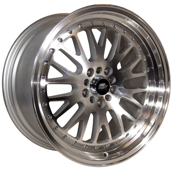 MST MT10 16x8.0 5x100/5x114.3 20 73.1 Silver w/Machined Face Wheel/Rim 10-6817-20-SILF