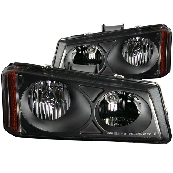 Anzo 111009 Black Housing Headlights 111009