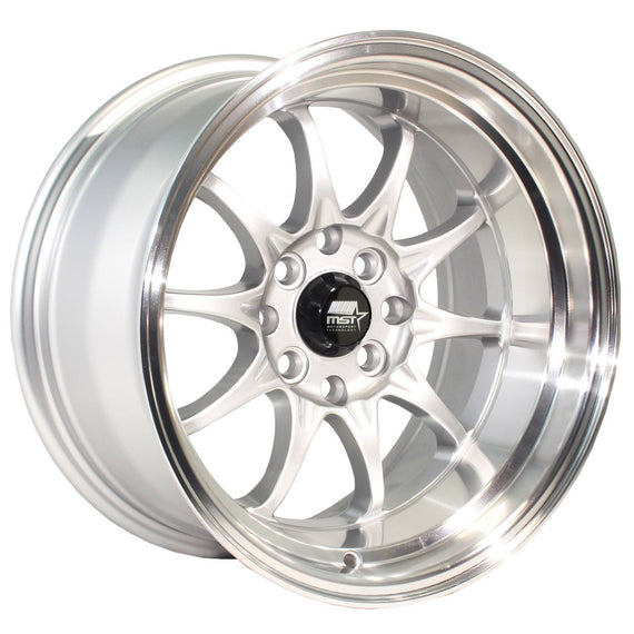 MST MT11 15x8.0 4x100/4x114.3 0 73.1 Silver w/Machined Lip Wheel/Rim 11-5816-0-SILL