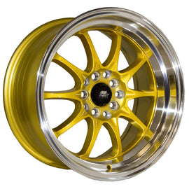 MST MT11 16x8.0 5x100/5x114.3 15 73.1 Gold w/Machined Lip Wheel/Rim 11-6817-15-GLDL