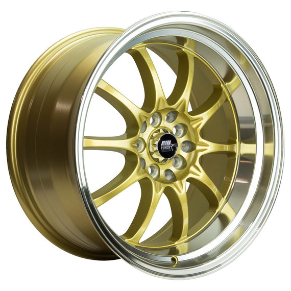 MST MT11 17x9.0 5x100/5x114.3 20 73.1 Gold w/Machined Lip Wheel/Rim 11-7917-20-GLDL