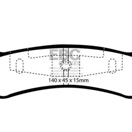 EBC DP61201 GREENSTUFF STREET ORGANIC BRAKE PADS - REAR DP61201
